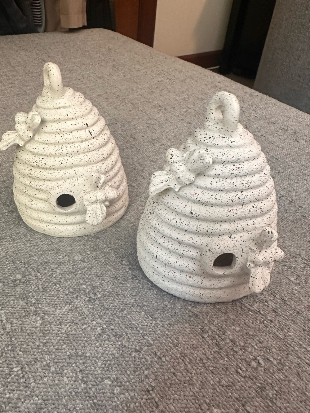 Ashland Speckled White Ceramic Decorative Bee Hive
